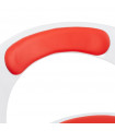 Fauteuil design blanc en plastique et similicuir Fiennes