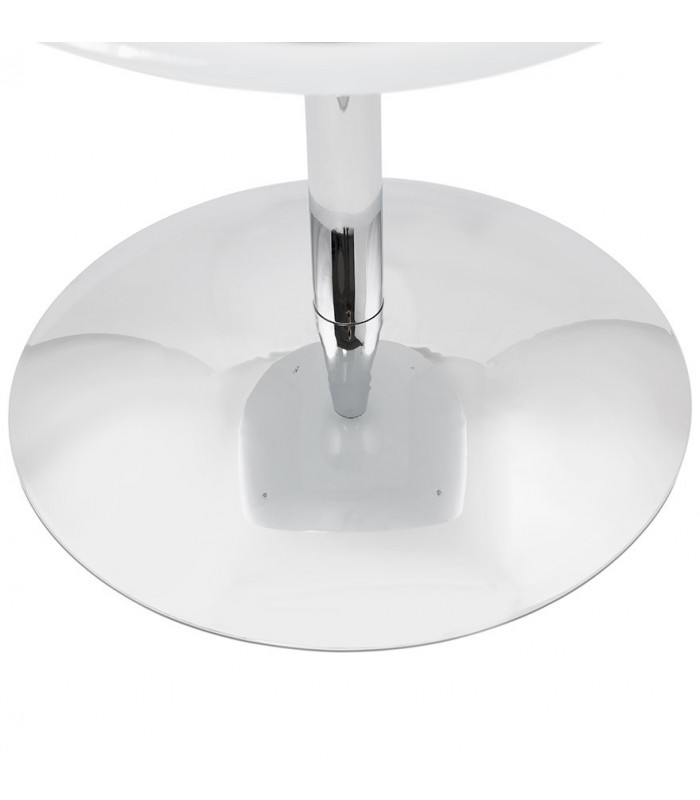 Fauteuil design blanc en plastique et similicuir Fiennes