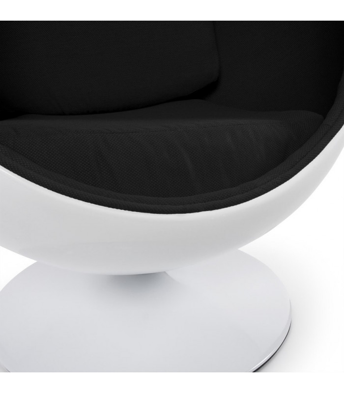 Fauteuil Design blanc en plastique et tissu Piccadilly