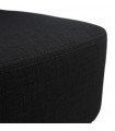 Fauteuil design noir en tissu et métal Justine