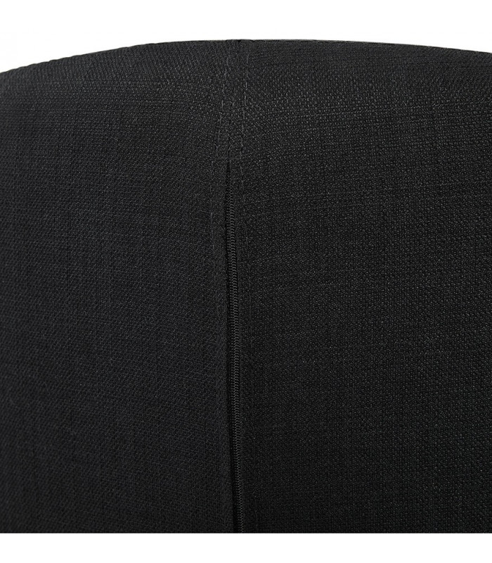Fauteuil design noir en tissu et métal Justine