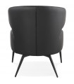Fauteuil design noir en similicuir et métal Dimitri