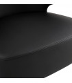 Fauteuil design noir en similicuir et métal Dimitri
