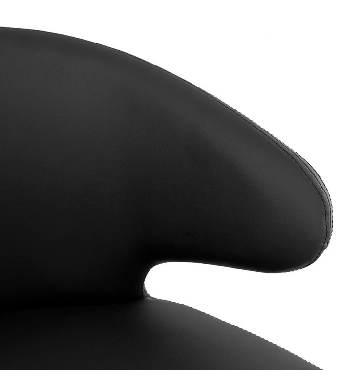 Fauteuil design noir en similicuir et métal Dimitri