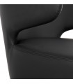 Fauteuil design noir en similicuir et métal Dimitri