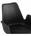Fauteuil design noir en plastique et métal Flexline