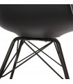 Fauteuil design noir en plastique et métal Flexline
