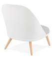 Fauteuil design blanc en plastique et tissu Evie