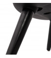 Fauteuil design noir en plastique et tissu Evie