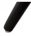 Fauteuil design noir en plastique et tissu Evie