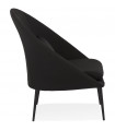 Fauteuil design noir en tissu et métal Kew