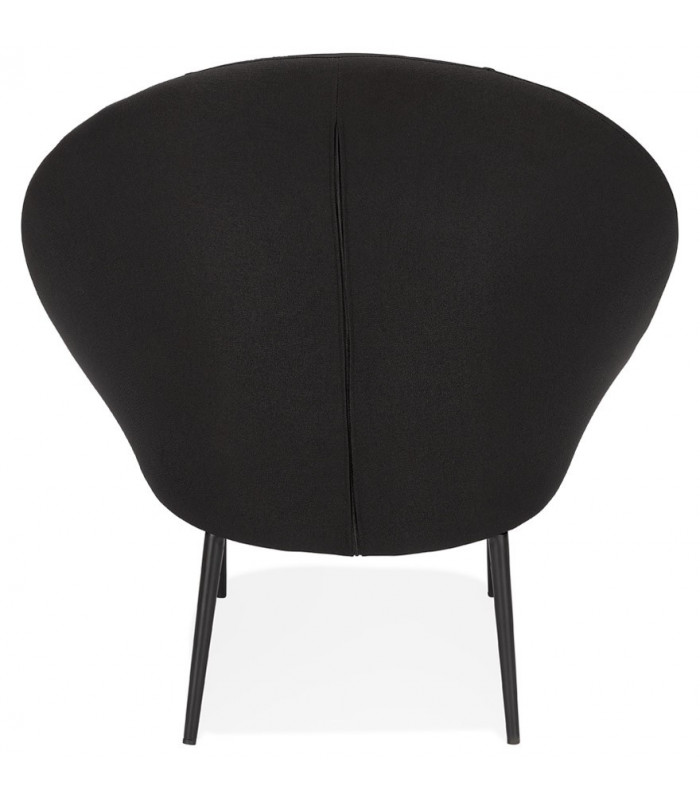 Fauteuil design noir en tissu et métal Kew
