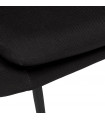 Fauteuil design noir en tissu et métal Kew