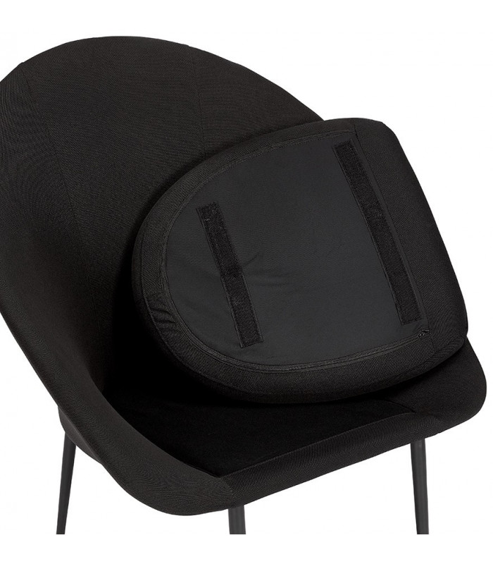 Fauteuil design noir en tissu et métal Kew