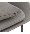 Fauteuil design gris clair en tissu et métal Kew