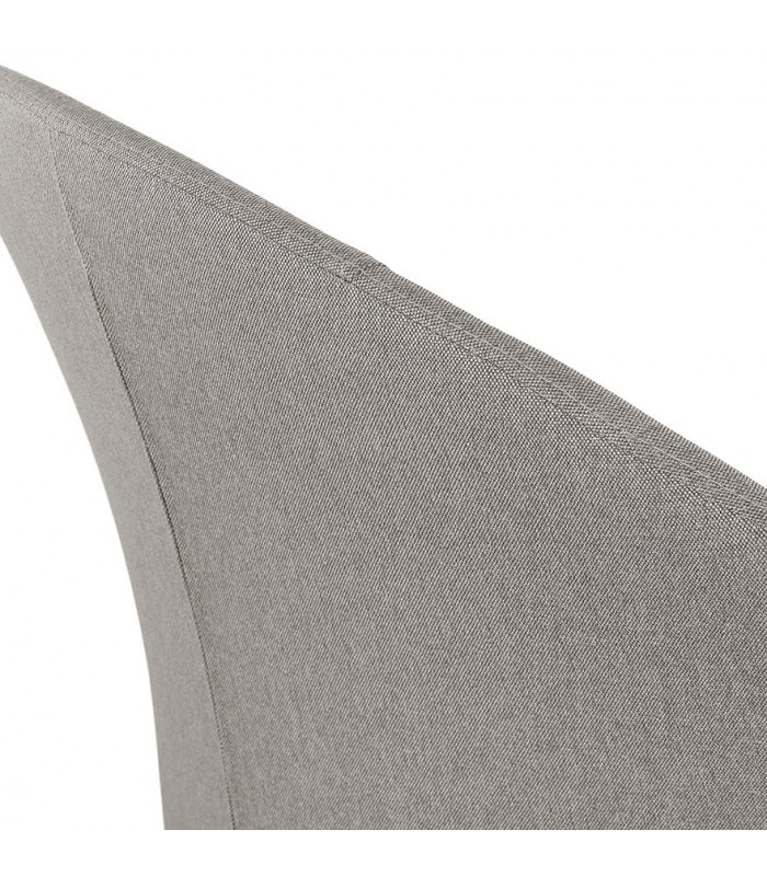 Fauteuil design gris clair en tissu et métal Kew