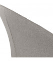 Fauteuil design gris clair en tissu et métal Kew