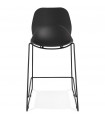 Tabouret de bar design noir en plastique et métal Reman Mini