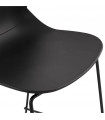Tabouret de bar design noir en plastique et métal Reman Mini