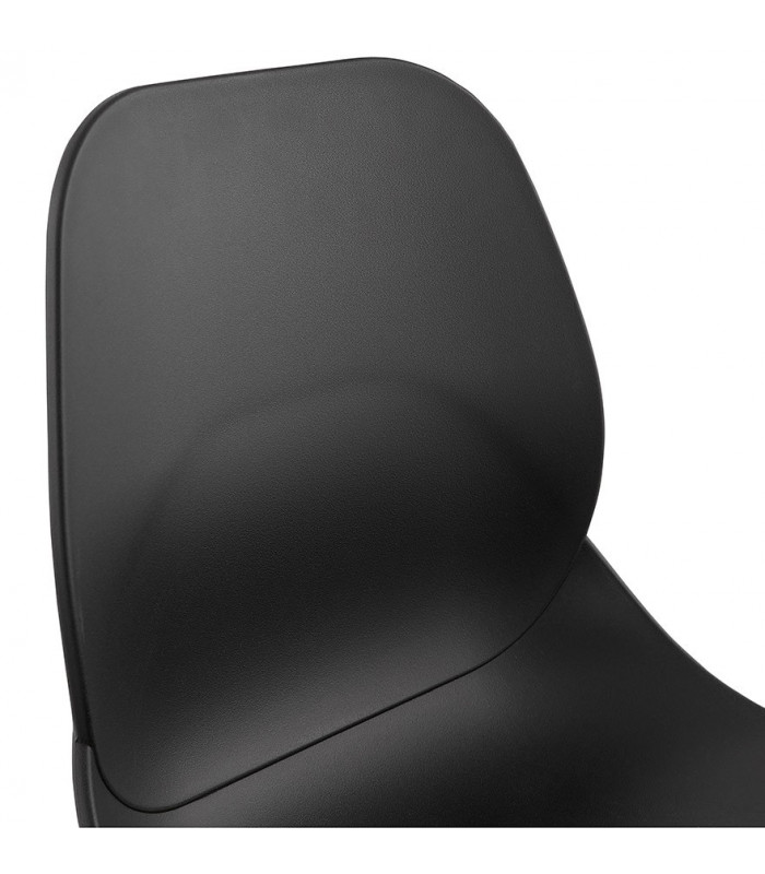 Tabouret de bar design noir en plastique et métal Reman Mini