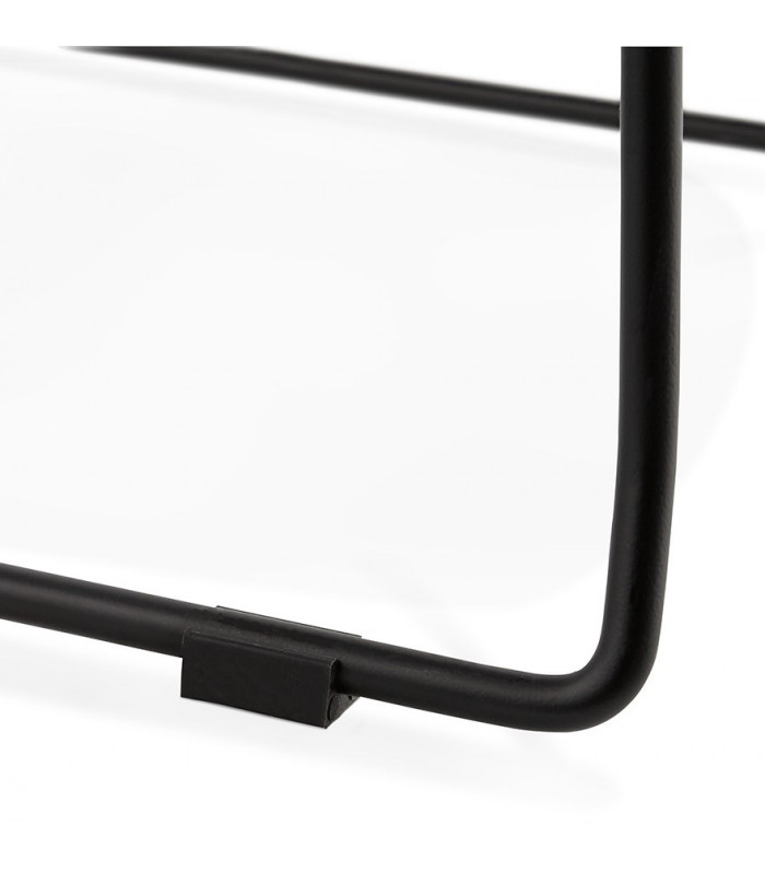 Tabouret de bar design noir en plastique et métal Reman Mini