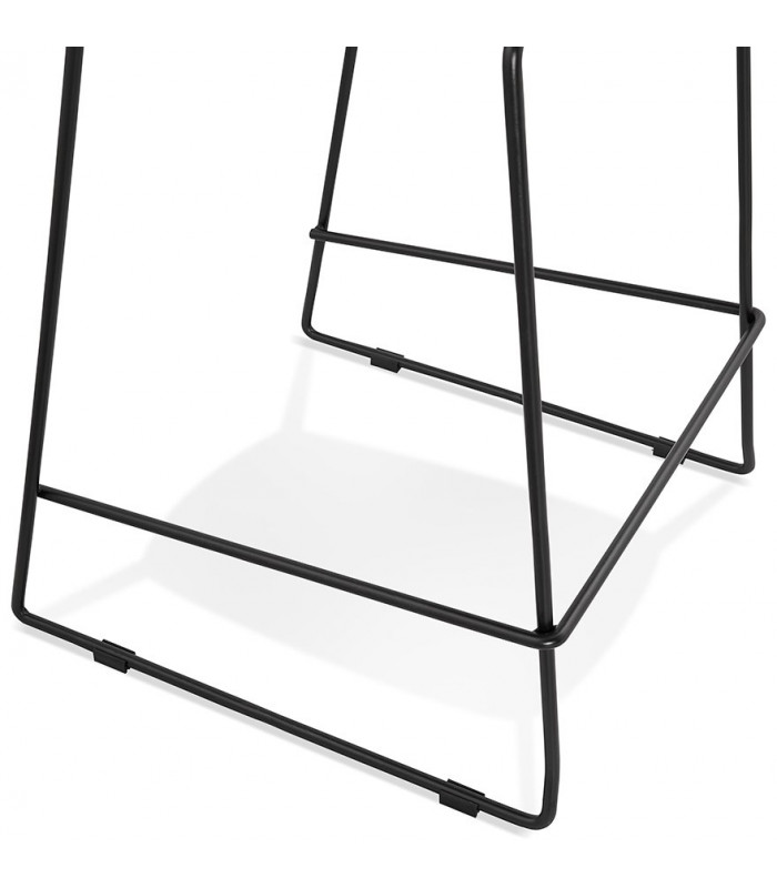 Tabouret de bar design blanc en plastique et métal Reman