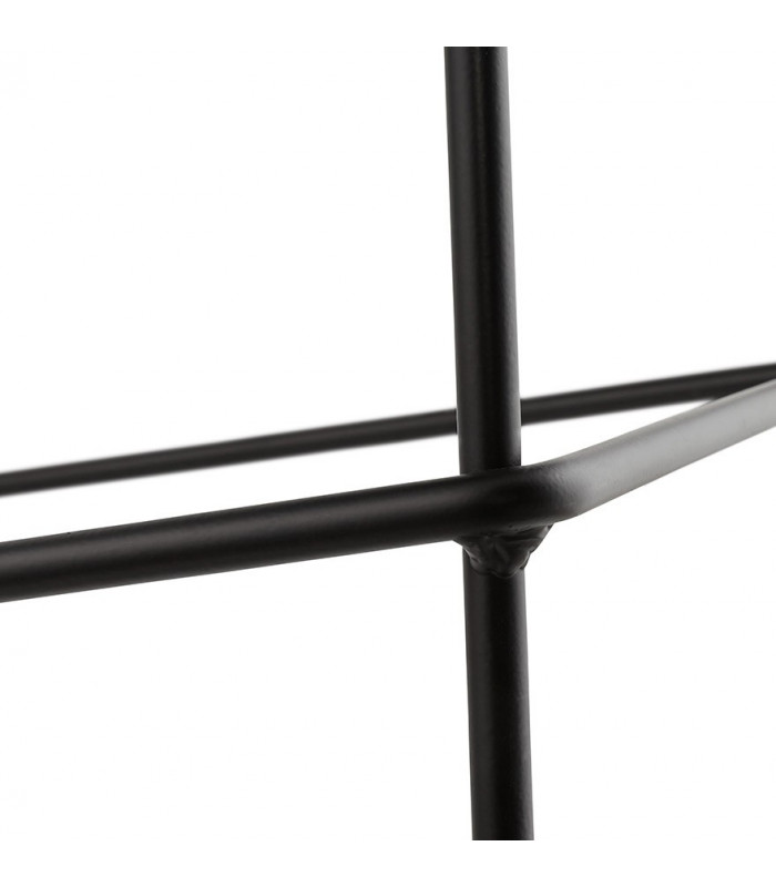 Tabouret de bar design blanc en plastique et métal Reman