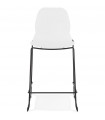 Tabouret de bar design blanc en plastique et métal Reman Mini