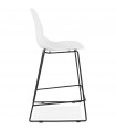 Tabouret de bar design blanc en plastique et métal Reman Mini