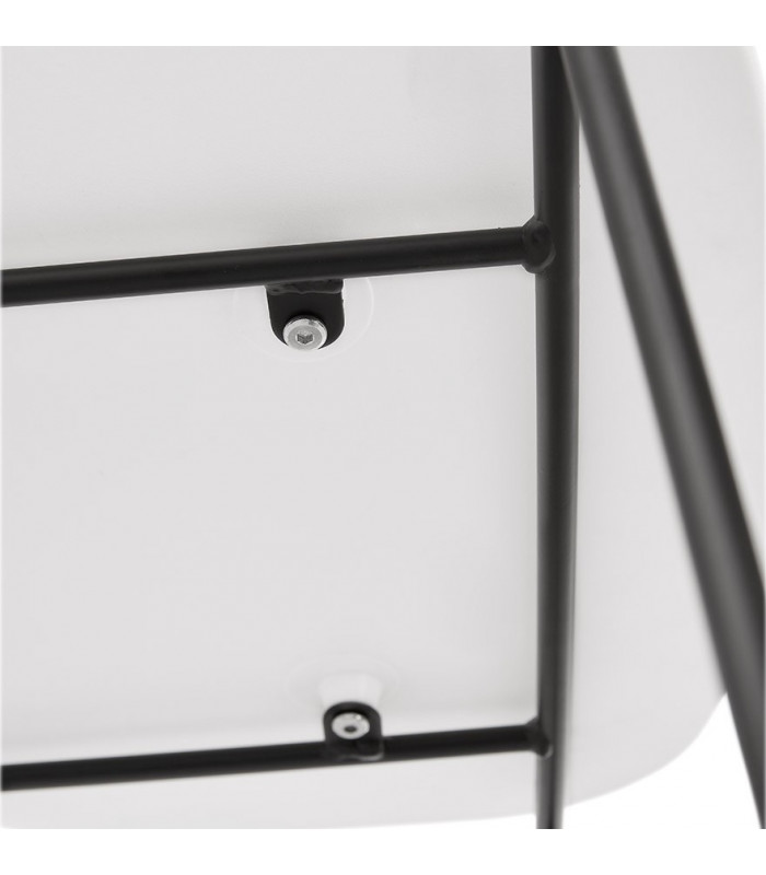 Tabouret de bar design blanc en plastique et métal Reman Mini